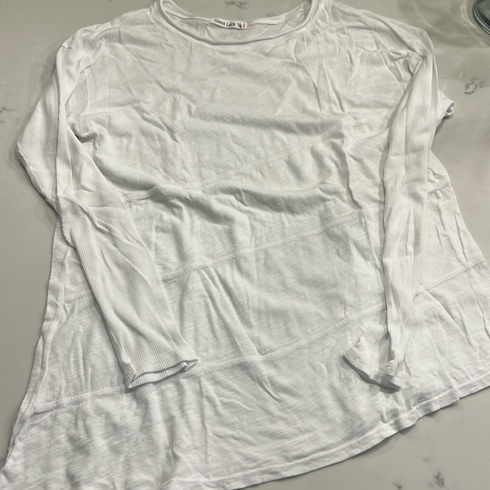Anthropologie x Good Luck Tiered Hem Long Sleeve Tee